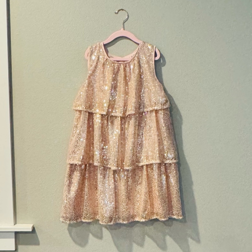 Cat & Jack sleeveless, sequin layer dress